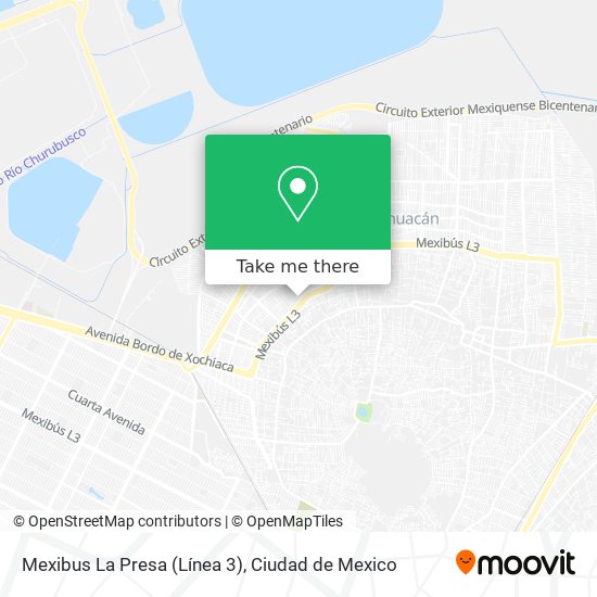 Mexibus La Presa (Línea 3) map