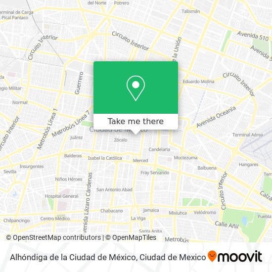 Alhóndiga de la Ciudad de México map