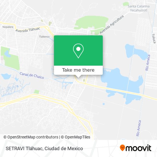 SETRAVI Tláhuac map