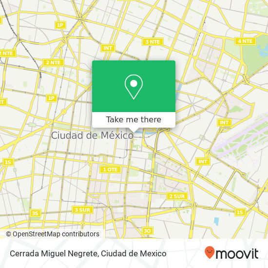 Mapa de Cerrada Miguel Negrete