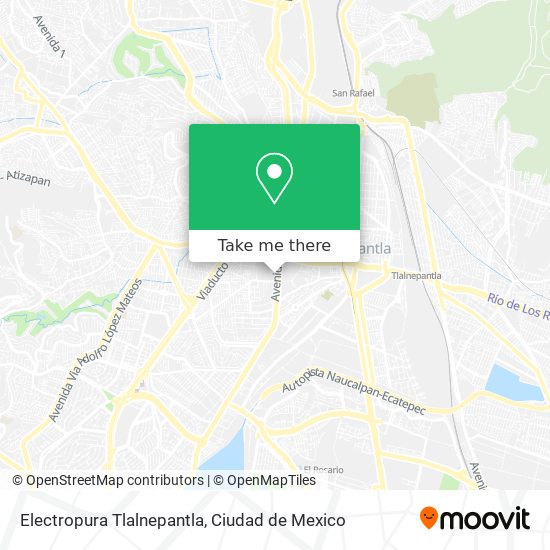 Mapa de Electropura Tlalnepantla