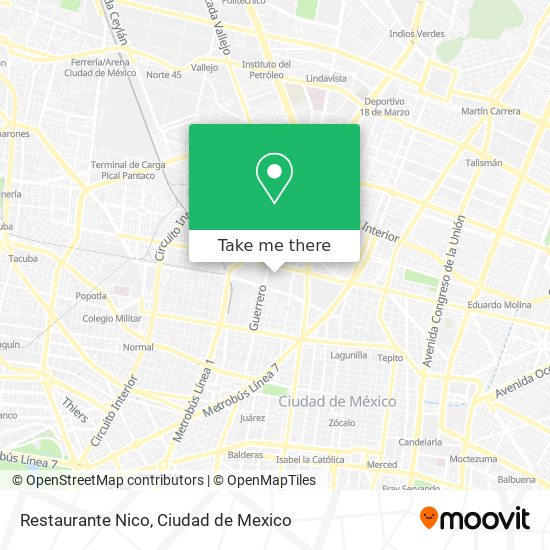 Mapa de Restaurante Nico