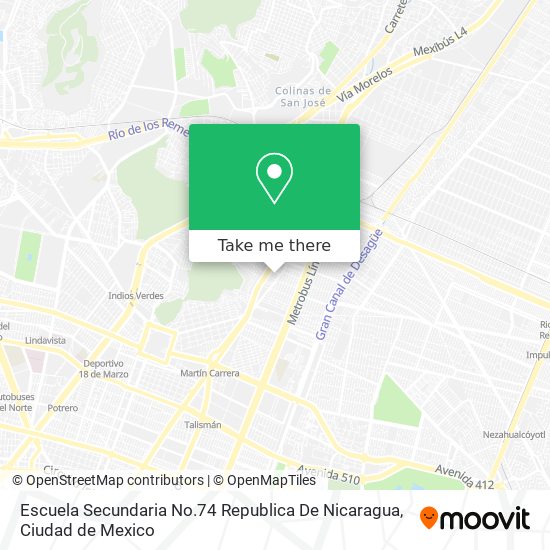 Escuela Secundaria No.74 Republica De Nicaragua map