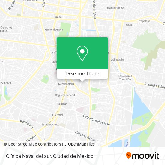 Mapa de Clínica Naval del sur