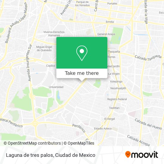 Laguna de tres palos map