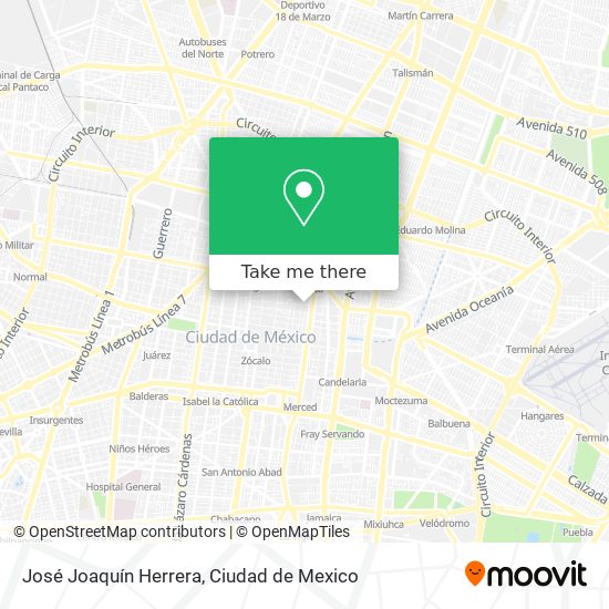 José Joaquín Herrera map