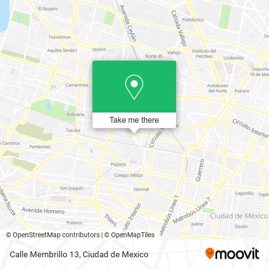 Mapa de Calle Membrillo 13