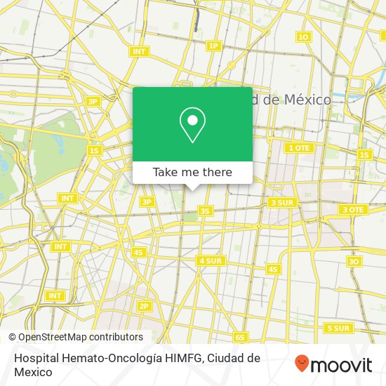 Mapa de Hospital Hemato-Oncología HIMFG