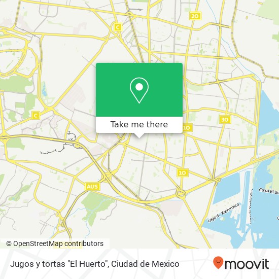 Jugos y tortas "El Huerto" map