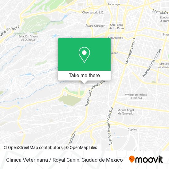 Mapa de Clinica Veterinaria / Royal Canin