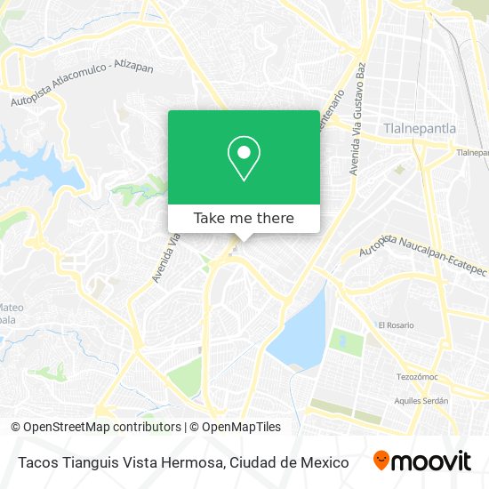 Mapa de Tacos Tianguis Vista Hermosa