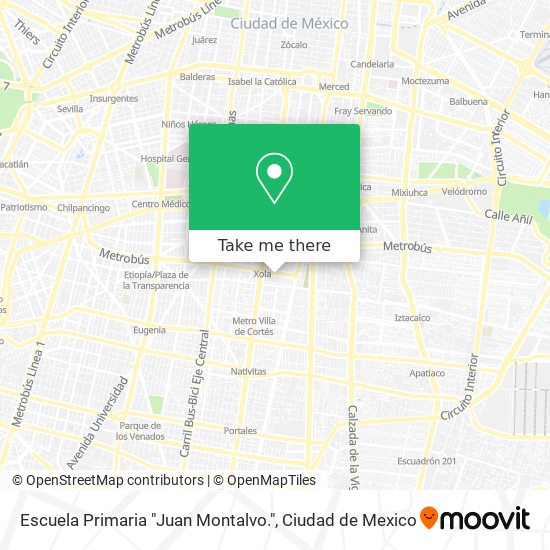 Mapa de Escuela Primaria "Juan Montalvo."