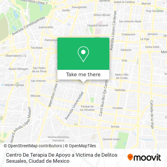 Centro De Terapia De Apoyo a Víctima de Delitos Sexuales map
