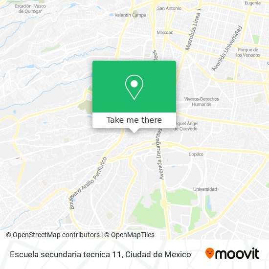 Mapa de Escuela secundaria tecnica 11