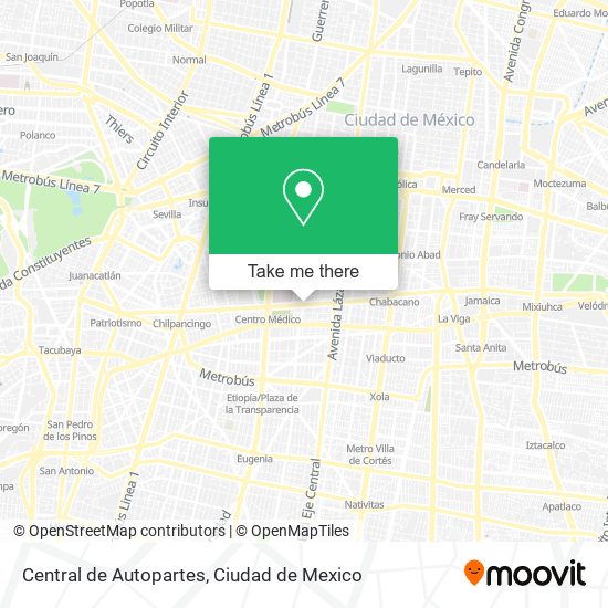 Mapa de Central de Autopartes