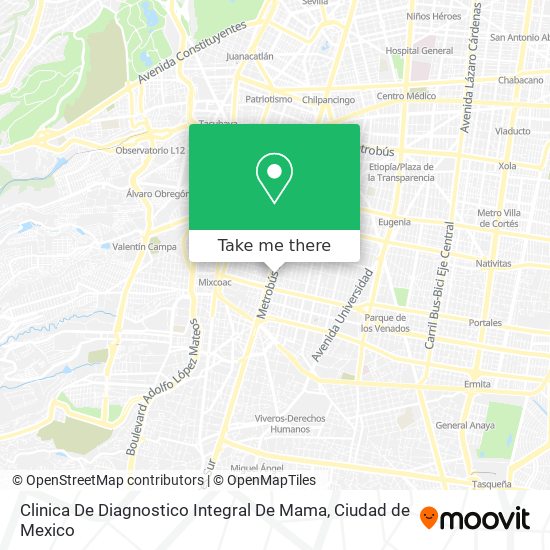 Clinica De Diagnostico Integral De Mama map