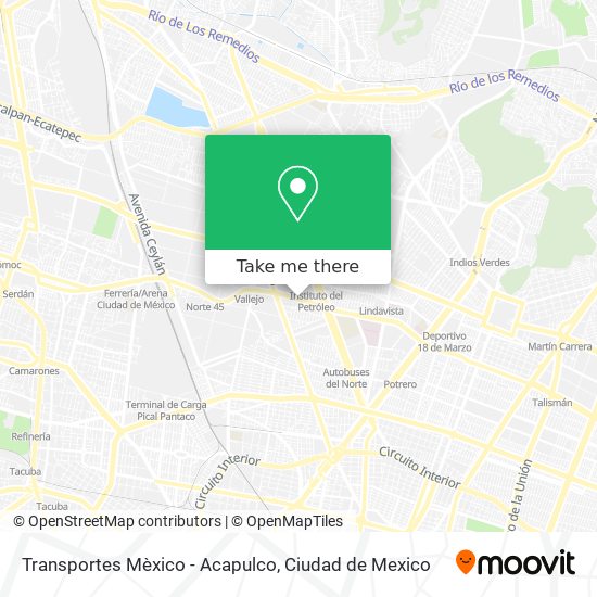 Transportes Mèxico - Acapulco map