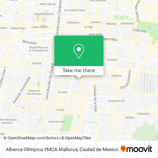 Alberca Olímpica YMCA Mallorca map