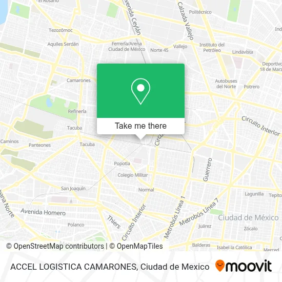 ACCEL LOGISTICA CAMARONES map