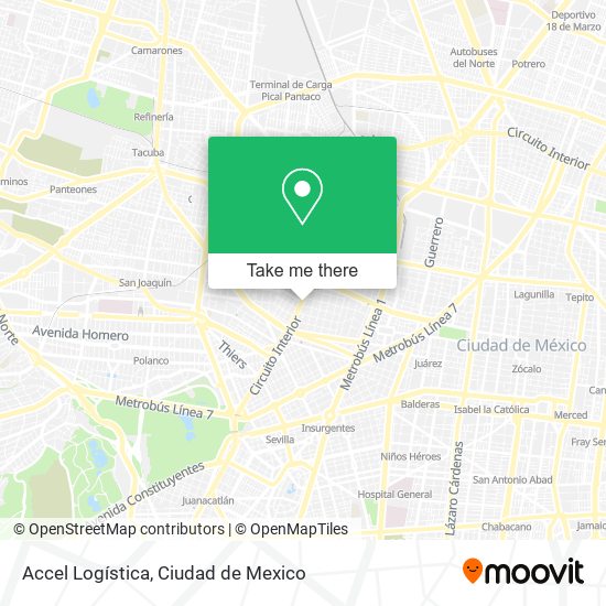 Mapa de Accel Logística