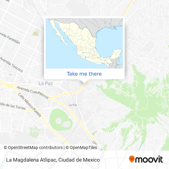 La Magdalena Atlipac map