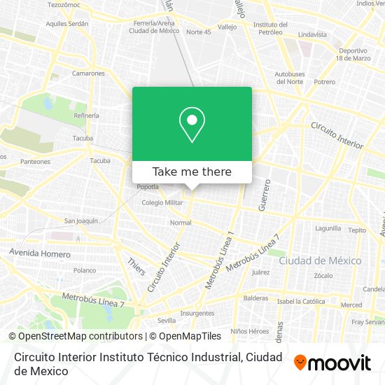 Circuito Interior Instituto Técnico Industrial map