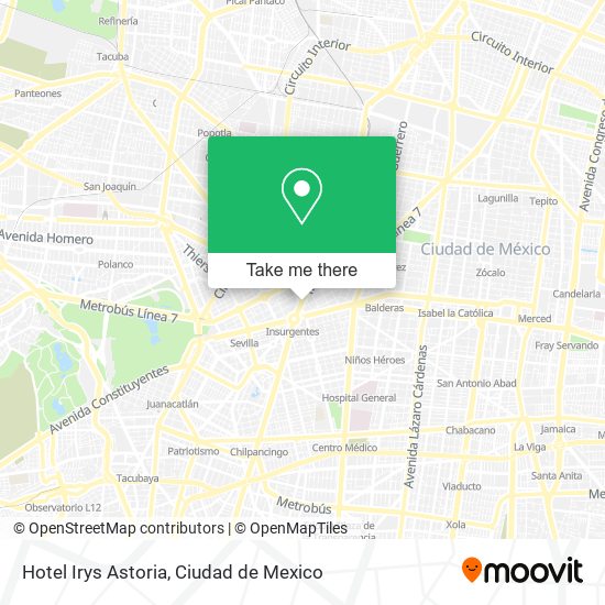 Hotel Irys Astoria map