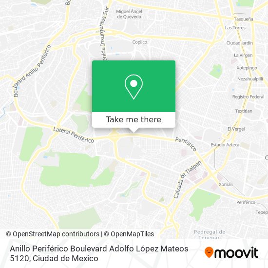 Anillo Periférico Boulevard Adolfo López Mateos 5120 map