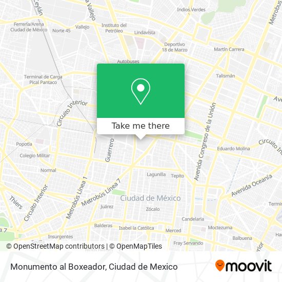 Monumento al Boxeador map
