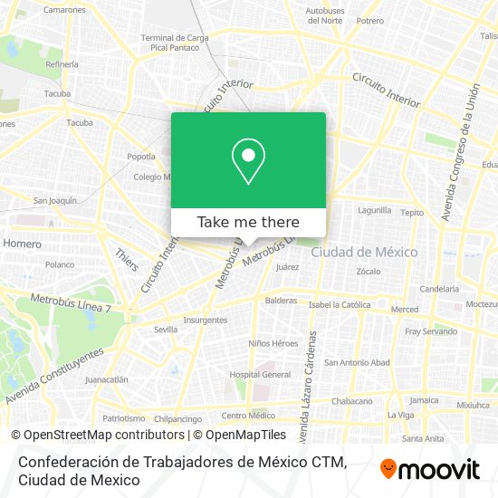 Confederación de Trabajadores de México CTM map