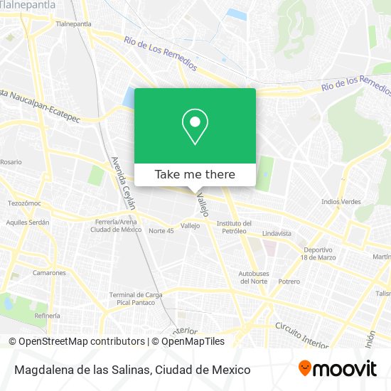 Magdalena de las Salinas map