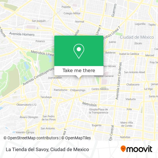 La Tienda del Savoy map