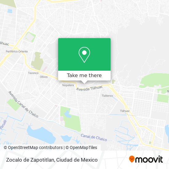 Mapa de Zocalo de Zapotitlan