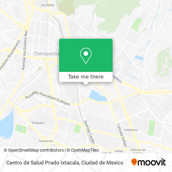 Mapa de Centro de Salud Prado Ixtacala