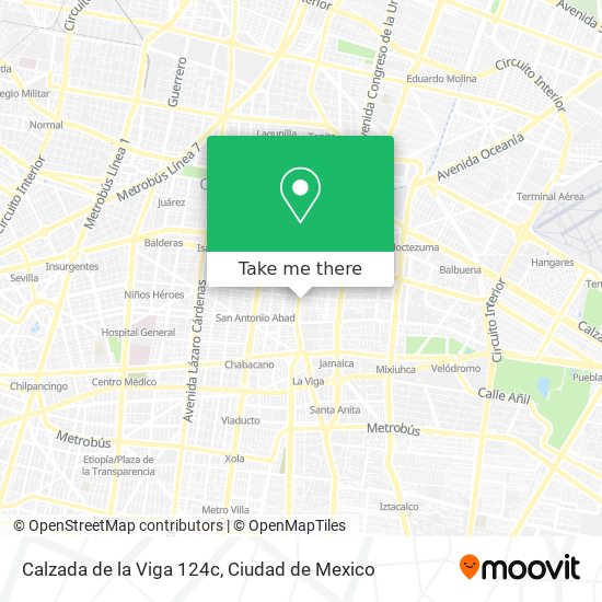 Calzada de la Viga 124c map