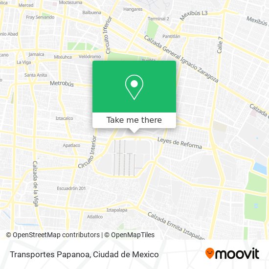 Transportes Papanoa map