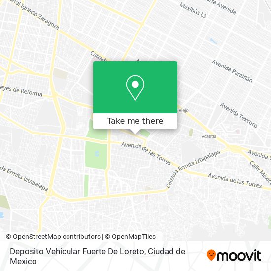 Mapa de Deposito Vehicular Fuerte De Loreto