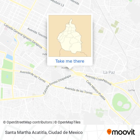 Mapa de Santa Martha Acatitla