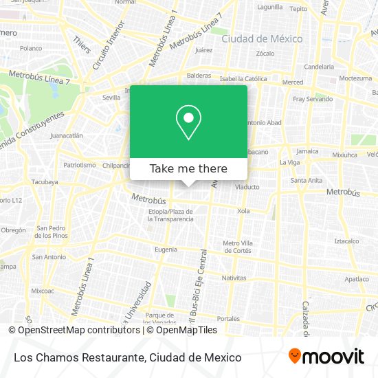 Los Chamos Restaurante map