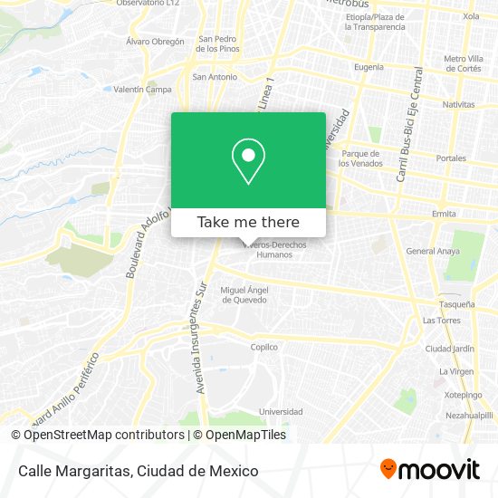 Calle Margaritas map