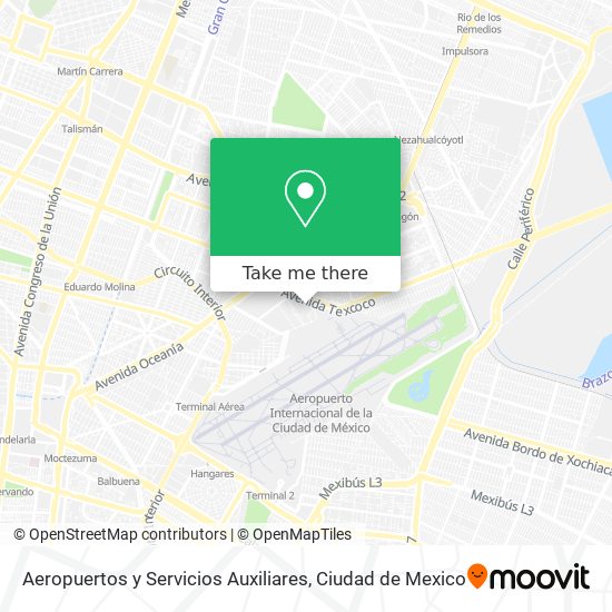 Aeropuertos y Servicios Auxiliares map