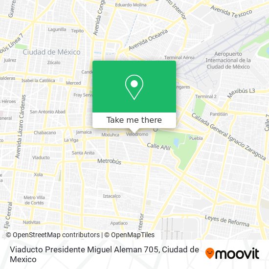 Mapa de Viaducto Presidente Miguel Aleman 705