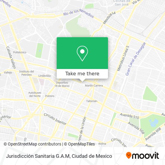 Mapa de Jurisdicción Sanitaria G.A.M