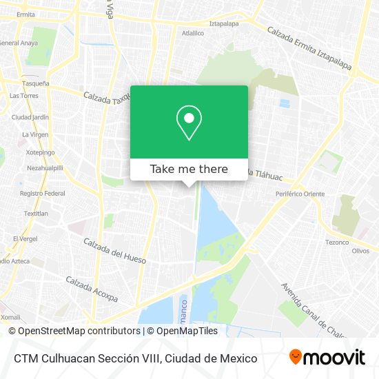 CTM Culhuacan Sección VIII map