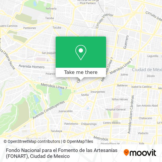 Fondo Nacional para el Fomento de las Artesanías (FONART) map