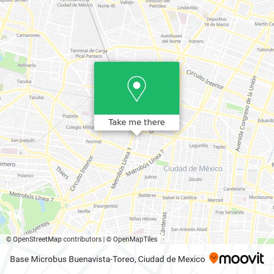Base Microbus Buenavista-Toreo map