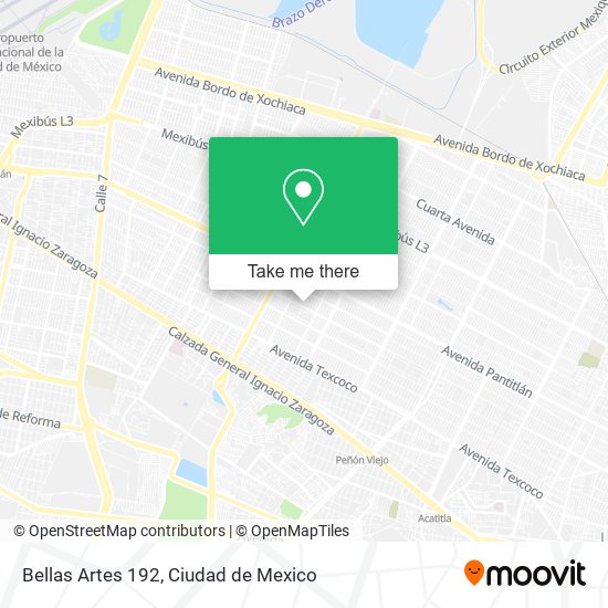 Bellas Artes 192 map