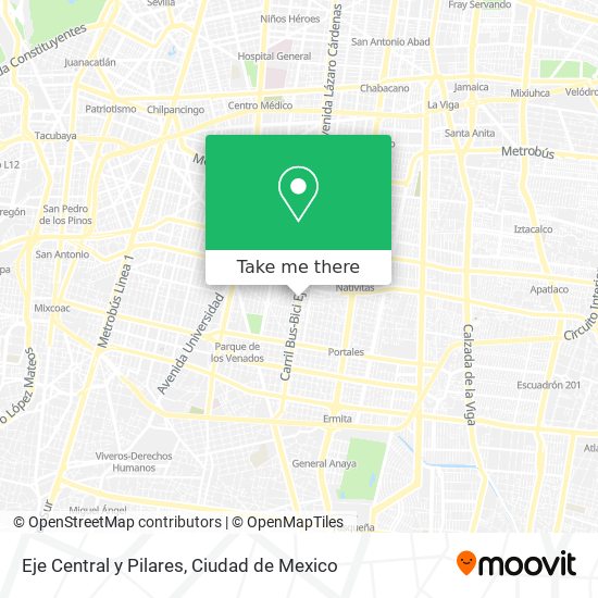 Eje Central y Pilares map