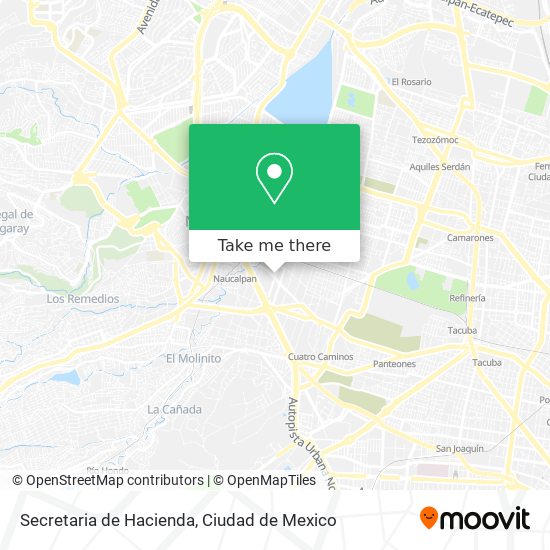 Mapa de Secretaria de Hacienda