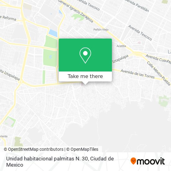 Mapa de Unidad habitacional palmitas N. 30